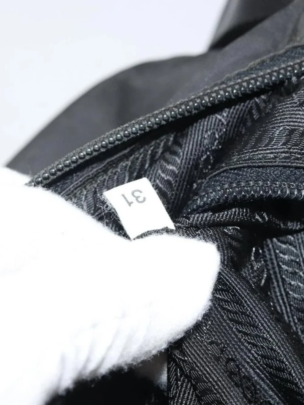 PRADA Shoulder Bag Nylon Black Silver Auth ka4043